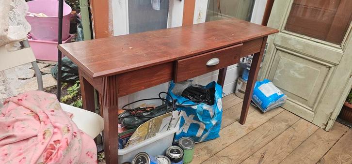 Sidetable met lade 118x34x72cm, Antiek en Kunst, Antiek | Meubels | Tafels, Ophalen