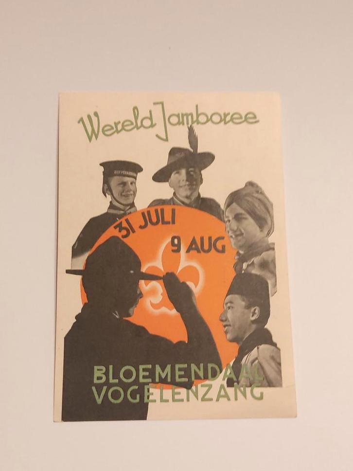 Originele Ansichtkaart Wereldjamboree 1937, Verzamelen, Scouting, Ophalen of Verzenden