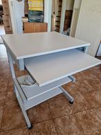 computertafel grijs met 4 stekkerpunten, Huis en Inrichting, Kasten | Computermeubels, 70 tot 120 cm, Gebruikt, Ophalen