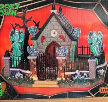 Extreem zeldzaam! Lemax spooky town graveyard scene beschikbaar voor biedingen