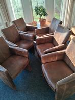 6 nette eetkamer stoelen op wieltjes, Huis en Inrichting, Ophalen, Vijf, Zes of meer stoelen