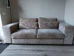 Prachtige 2,5 zitter in een taupe kleurige velvetstof, Huis en Inrichting, Ophalen, Zo goed als nieuw, 75 tot 100 cm