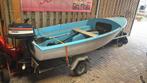 Leuke polyester toer /vis boot 3m met 2 motoren en trailer, Ophalen, Gebruikt