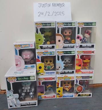 Animation Funko Pops (Rick & Morty, Spongebob, Simpsons)  beschikbaar voor biedingen