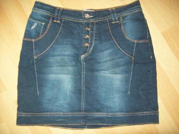 Trendy stoer denim jeans rok spijkerrok van Miss Etam mt M L