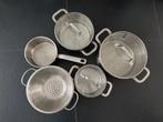 Pannenset Tefal, Huis en Inrichting, Keuken | Potten en Pannen, Ophalen, Inductieplaat, Pannenset, Zo goed als nieuw
