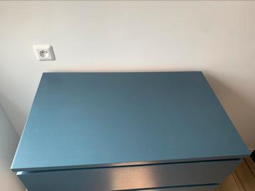 IKEA Malm 4-lade kast 2 stuks in grijsblauw - afbeelding 2