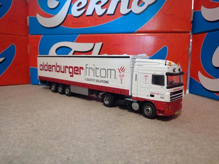 Daf XF zeiloplegger Oldenburger Tekno, Hobby en Vrije tijd, Modelauto's | 1:50, Nieuw, Bus of Vrachtwagen, Tekno, Ophalen of Verzenden