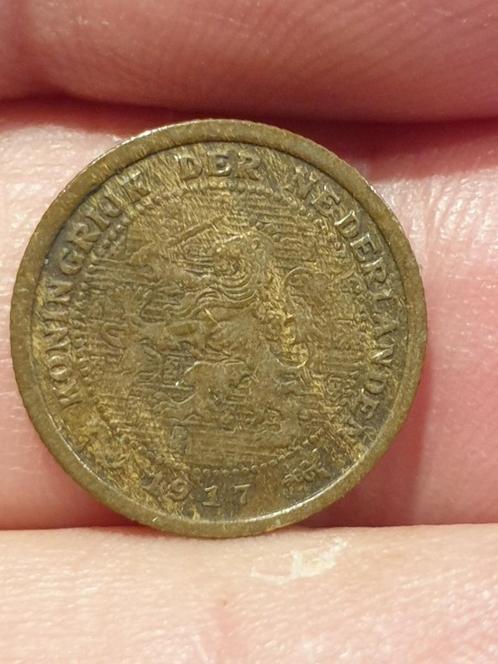 Halve cent 1917 nr.2 (03), Postzegels en Munten, Munten | Nederland, Overige waardes, Koningin Wilhelmina, Ophalen of Verzenden