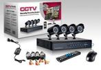 Nieuwe CCTV beveiligingscameta systeem met 4 camera’s, Audio, Tv en Foto, Videobewaking, Nieuw, Ophalen of Verzenden