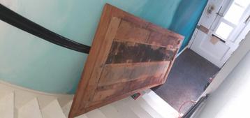 Zeer groot, massief houten tafelblad. 100cm x 260cm,dik30mm beschikbaar voor biedingen