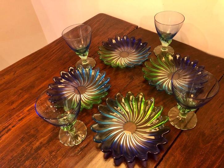 Zeer mooi glazen servies van Liebenstein, Huis en Inrichting, Woonaccessoires | Schalen en Manden, Zo goed als nieuw, Rond, Glas