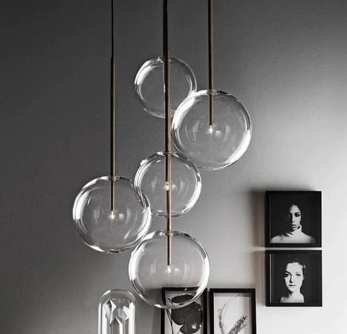 Hanglamp, Huis en Inrichting, Lampen | Hanglampen, Nieuw, 75 cm of meer, Glas, Ophalen of Verzenden