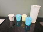 Tupperware stooi kannetjes en sapkan, Ophalen of Verzenden, Zo goed als nieuw, Wit, Overige typen