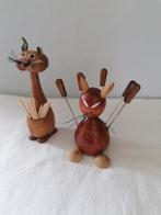 teak hout dierfiguren voor de prikkers, Huis en Inrichting, Ophalen of Verzenden, Overige materialen, Overige stijlen, Overige typen