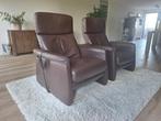 2 x leren relax fauteuil, Huis en Inrichting, Fauteuils, Ophalen, Zo goed als nieuw, 75 tot 100 cm, Leer