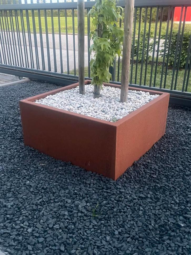 Corten stalen bloembakken planten bakken op maat, Tuin en Terras, Bloembakken en Plantenbakken, Nieuw, Metaal, Binnen, Balkon