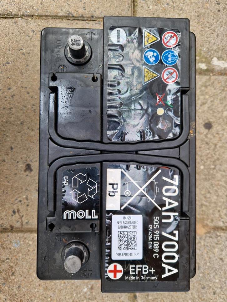 Moll EFB+ 70Ah Accu - 5QS 915 089 C, Auto-onderdelen, Accu's en Toebehoren, Audi, Porsche, Seat, Volkswagen, Skoda, Gebruikt, Ophalen of Verzenden