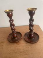 Stel Antiek  engelse kandelaren, Ophalen of Verzenden, Koper of Brons