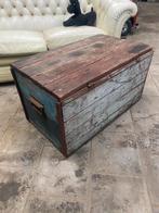 Zeer stoere sleetse houten kist 80 x 50cm, Ophalen, 50 tot 100 cm, Minder dan 50 cm
