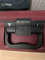 Carlton Hardshell Koffer met Slot - Klein Prijsje!, Sieraden, Tassen en Uiterlijk, Koffers, Gebruikt, Hard kunststof, Slot, Minder dan 35 cm