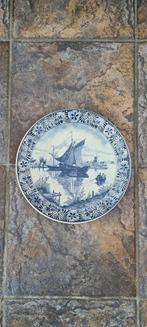 Delfts Blauw Wandbord Boch Belgium Zeilschip, Ophalen of Verzenden