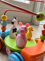 Houten Trekkar met Dieren, Ophalen of Verzenden, Gebruikt, Duw- of Trekspeelgoed