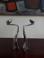 2 Swan kandelaars Matthew Hilton jaren 80, 25 tot 50 cm, Ophalen of Verzenden, ECP England, Nvt