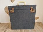 Mooie Vintage Hardcase Koffer Vinyl Lp's Blauw Grijs Cheney, Cd's en Dvd's, Vinyl | Overige Vinyl, Ophalen of Verzenden, Gebruikt