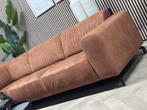 ZGAN Moderne Industriële Cognac Hoekbank - 275 x 210, 250 tot 300 cm, -, Industrieel modern hoekbank cognac microleer leer, -