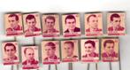 12 speldjes VAN HOUTEN VOETBAL PSV VAN DER KUYLEN SCHRIJVERS, Verzamelen, Verzenden, Gebruikt, Overige onderwerpen