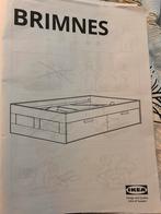 Ikea bed 140*200 with 4 drawers + mattress Valevag+ bed head, Huis en Inrichting, Ophalen, Zwart, Tweepersoons, 140 cm