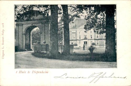 t Huis te Diepenheim, Verzamelen, Ansichtkaarten | Nederland, Gelopen, Overijssel, Voor 1920, Ophalen of Verzenden