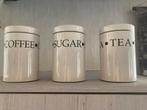 Voorraadpotten koffie, suiker en thee, Huis en Inrichting, Keuken | Potten en Pannen, Ophalen of Verzenden, Zo goed als nieuw