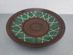 Vintage west Germany Aardewerk Schaal met Decoratie, Ophalen of Verzenden, Rond, Steen of Aardewerk, Schaal