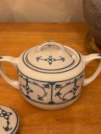 Vintage suikerpot Jäger Eisenberg Saksisch Blauw, Saks Blau, Antiek en Kunst, Antiek | Servies los, Ophalen of Verzenden