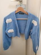 Lichtblauwe bolero met wolkjes - Maat 36, Blauw, Ophalen of Verzenden, Zo goed als nieuw, SHEIN