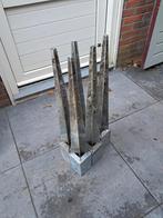 Metalen Paalhouders - Gebruikt, Goed!, Tuin en Terras, Tuinhekken en Hekwerk, Ophalen, Gebruikt, IJzer, Overige typen