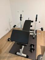 Gorilla sports halterbank met lat pulley !NIEUW!, Ophalen, Zo goed als nieuw, Krachtstation