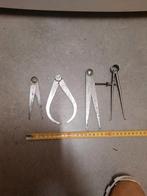 4x binnenmaat passer krompasser wanddiktemeter, Antiek en Kunst, Ophalen of Verzenden