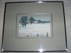 Origineel aquarel wintertafereel Pieter Wiegersma, Ophalen