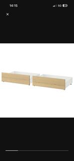 Bedlades MALM 2stuks, Huis en Inrichting, Ophalen, Bruin, Tweepersoons, Zo goed als nieuw