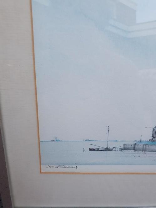 Ciano (Feliciano) Siewert Zicht op vestingstad Heusden gesi, Antiek en Kunst, Kunst | Litho's en Zeefdrukken, Ophalen