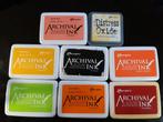Stempelkussens, 8 stuks, Archival Ink & Distress Oxide., Ophalen of Verzenden, Zo goed als nieuw, Inkt, Foam of Stempelhouder