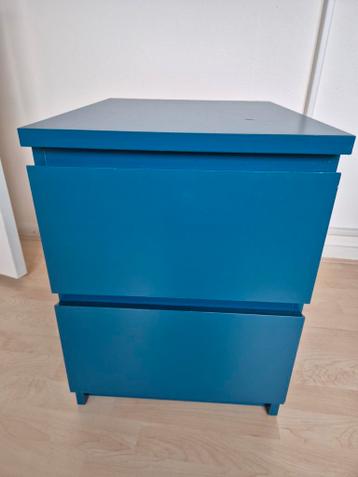 Ikea Malm nachtkastje - Teal / Petrol kleur - afbeelding 2