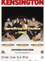 2 kaarten voor Kensington op 4 dec (staan)!, Tickets en Kaartjes, Twee personen, December