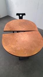 Grote messing design tafel ovaal modulair - ruw staal, Huis en Inrichting, Tafels | Eettafels, Ophalen, ., Vijf personen of meer