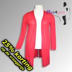 29801 Zgan Lang rood vest Norah mt 46  D29, Kleding | Dames, Grote Maten, Trui of Vest, Ophalen of Verzenden, Zo goed als nieuw