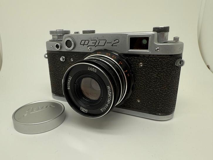 FED 2 met Industar-61 lens, Audio, Tv en Foto, Fotocamera's Analoog, Gebruikt, Compact, Overige Merken, Ophalen of Verzenden
