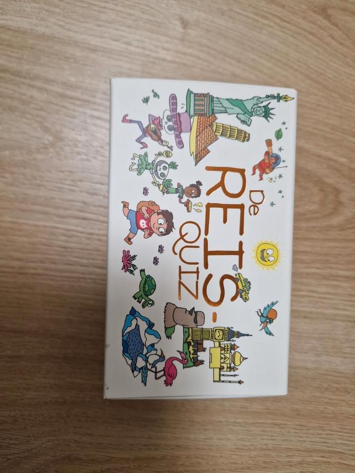 Reisquiz voor kinderen - Leerzaam en leuk!, Hobby en Vrije tijd, Gezelschapsspellen | Kaartspellen, Zo goed als nieuw, Een of twee spelers